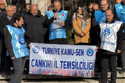 ÇANKIRI'DA KAMU-SEN'DEN MEMUR ZAMMINA SERT TEPKİ