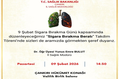 9 ŞUBAT SİGARAYI BIRAKMA GÜNÜNDE SİGARAYI BIRAKANLARA ÖZEL TÖREN