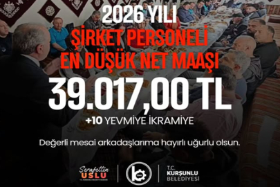 KURŞUNLU BELEDİYESİ'NDE EN DÜŞÜK İŞÇİ MAAŞI 39 BİN LİRA OLDU