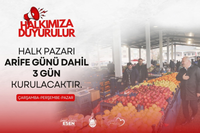 ÇANKIRI'DA HALK PAZARI AREFE GÜNÜNE KADAR AÇIK