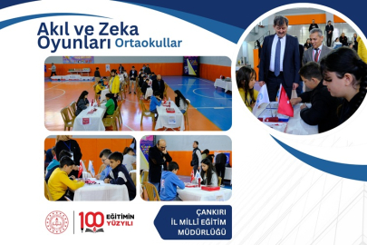 ÇANKIRI'DA AKIL VE ZEKA OYUNLARI FİNALİNDE ÖĞRENCİLER PERFORMANSLARIYLA HAYRAN BIRAKTI