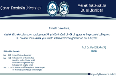 ÇAKÜ MYO'DA 50. YIL HEYECANI