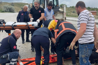 GÖÇÜK ALTINDA KALAN İŞÇİ SON ANDA KURTARILDI