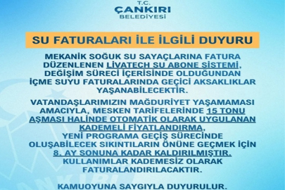 SU FATURALARINDA YENİ DÖNEM BAŞLADI