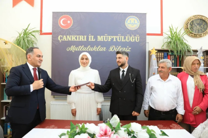 ÇANKIRI'DA "İKİ İNSAN BİR HAYAT PROJESİ" KAPSAMINDA İLK NİKAH KIYILDI