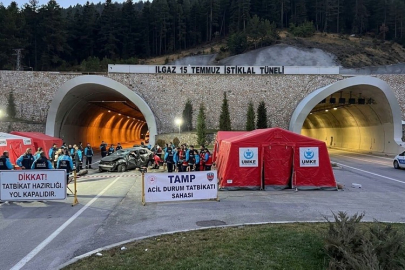 ILGAZ TÜNELİNDE ACİL DURUM TATBİKATI
